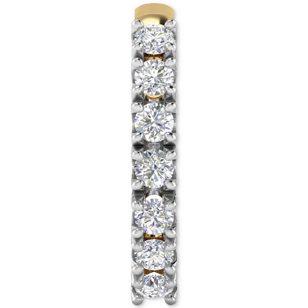 商品Macy's|Diamond Extra Small Single Hoop Earring (1/8 ct. t.w.) in 14k Gold,价格¥2933,第5张图片详细描述