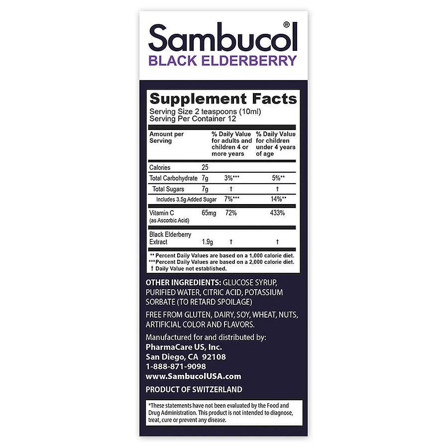 商品Sambucol|Black Elderberry Kids Immune Support Syrup Berry,价格¥75,第4张图片详细描述