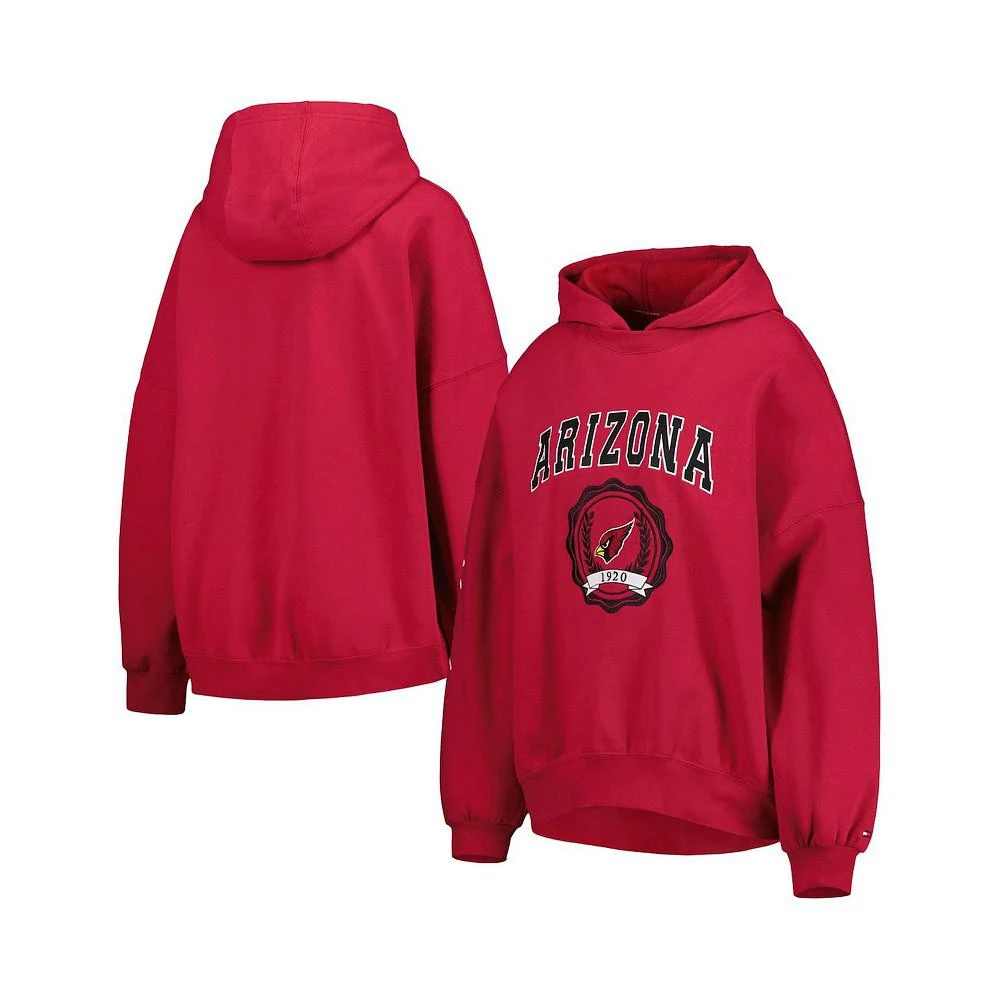 商品Tommy Hilfiger|Women's Cardinal Arizona Cardinals Becca Drop Shoulder Pullover Hoodie,价格¥505,第1张图片