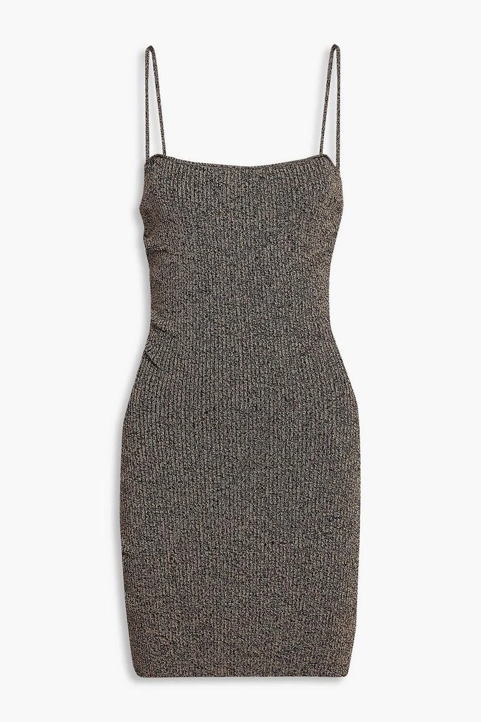商品Ganni|Gathered stretch-knit mini dress,价格¥669,第3张图片详细描述