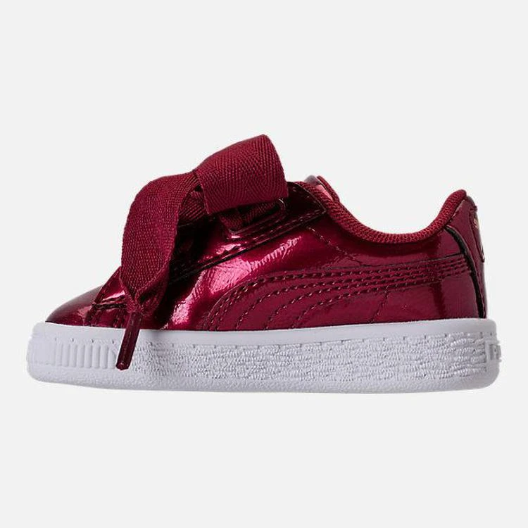 商品Puma|Girls' Toddler Puma Basket Heart Glam Casual Shoes,价格¥223,第4张图片详细描述