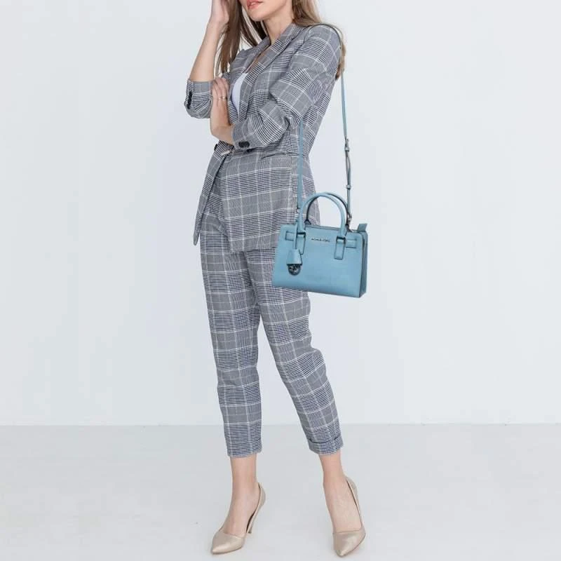 商品[二手商品] Michael Kors|MICHAEL Michael Kors Blue Leather Small Dillon Tote,价格¥1114,第2张图片详细描述