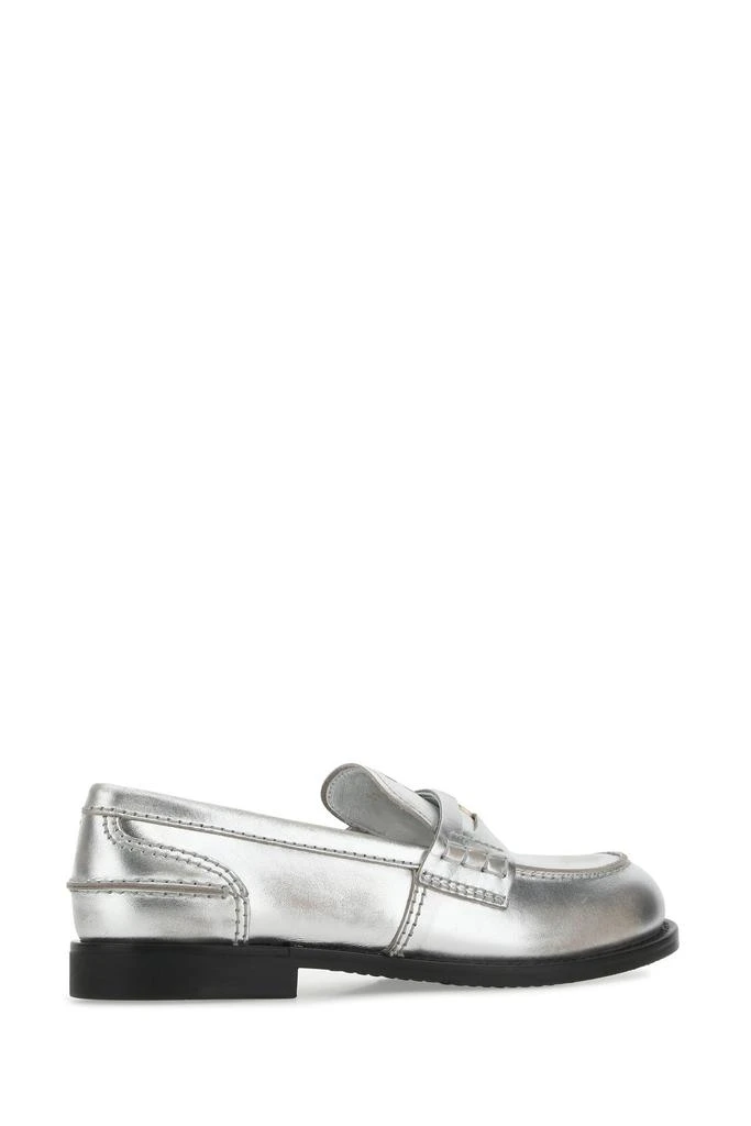 商品Miu Miu|Silver leather loafers,价格¥7047,第2张图片详细描述