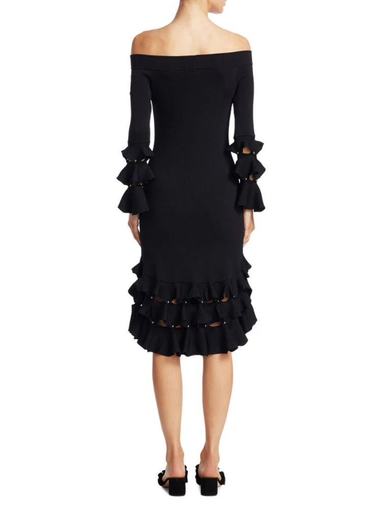 商品Jonathan Simkhai|Ruffle Off-the-Shoulder Bell Sleeve Dress,价格¥1424,第2张图片详细描述
