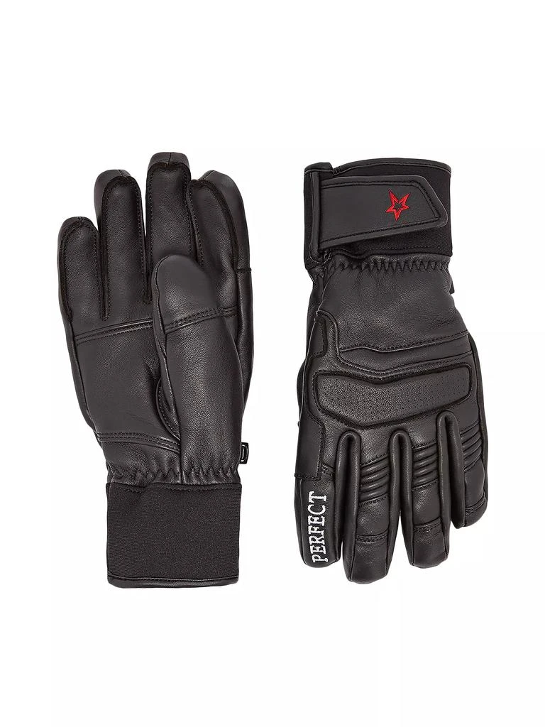 商品PERFECT MOMENT|PM Logo Leather Ski Gloves,价格¥1874,第1张图片