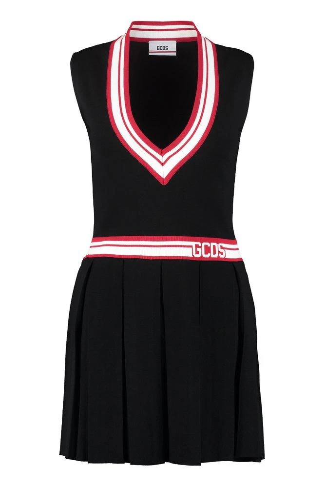 商品GCDS|GCDS Contrasting Trim V-Neck Tennis Dress,价格¥2423,第1张图片