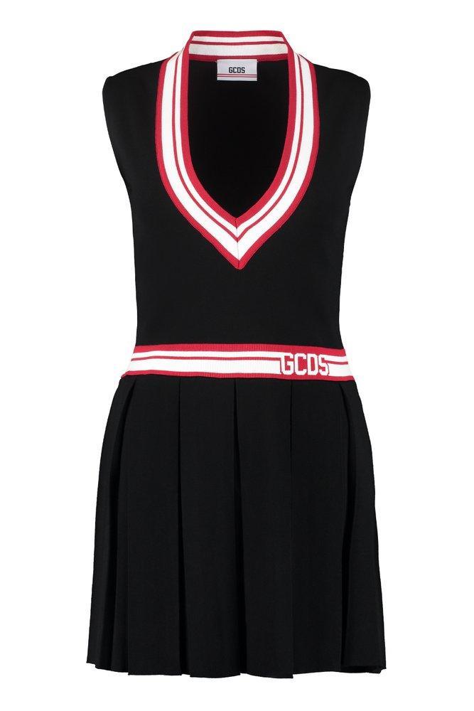 商品GCDS|GCDS Contrasting Trim V-Neck Tennis Dress,价格¥2349,第1张图片