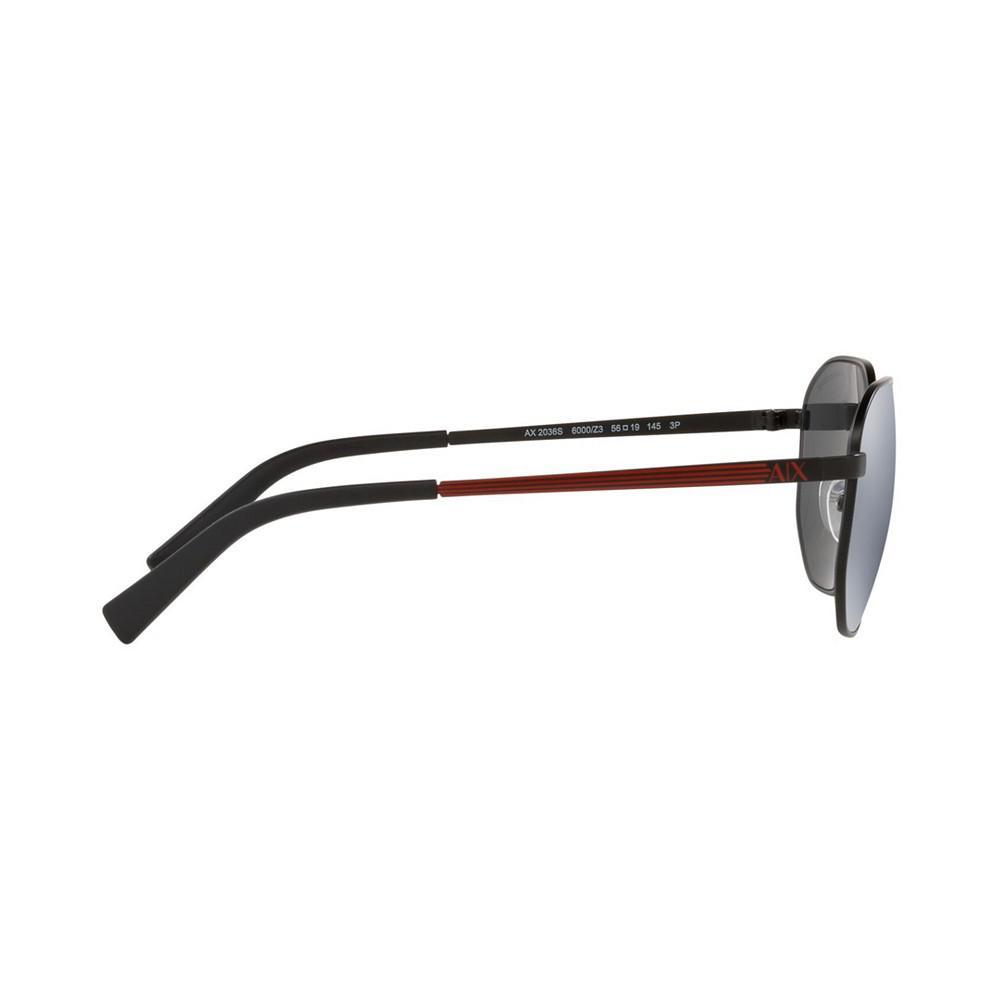 商品Armani Exchange|Armani Exchange Polarized Sunglasses, AX2036S 56,价格¥714,第6张图片详细描述