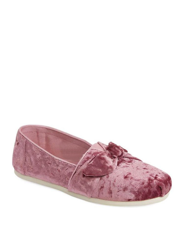 商品TOMS|Bow Velvet Slip-On Flats,价格¥266,第2张图片详细描述