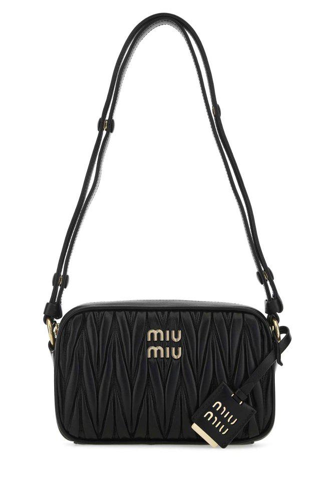 Miu Miu Matelassé Logo-Plaque Shoulder Bag商品第1张图片规格展示