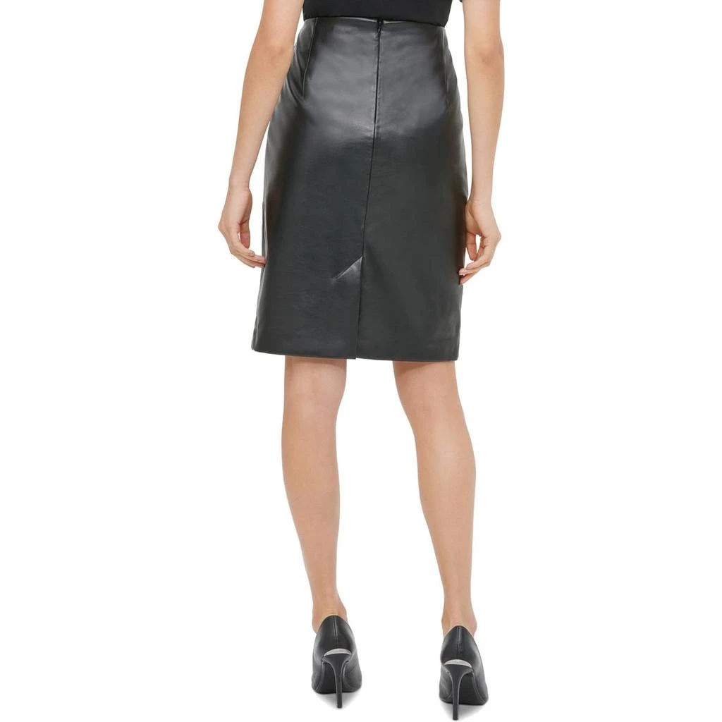 商品Calvin Klein|Womens Faux Leather Embellished Pencil Skirt,价格¥208,第2张图片详细描述