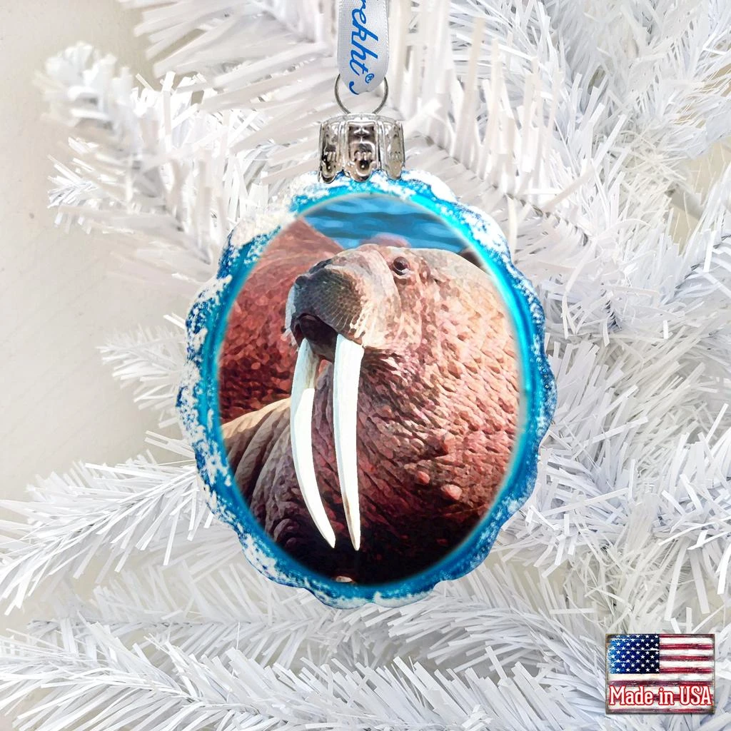 商品Designocracy|Designocracy Walrus Hand Painted Glass Ornament,价格¥200,第3张图片详细描述