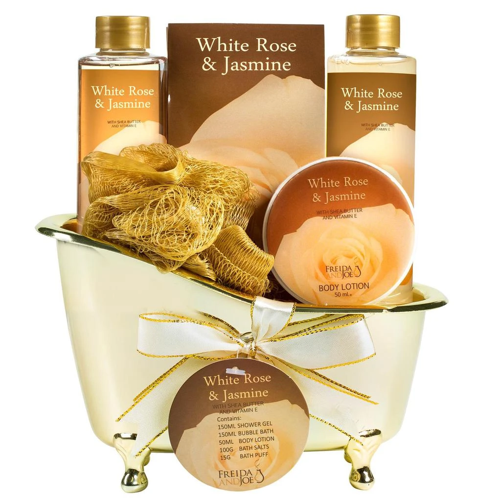 商品Freida And Joe|White Rose & Jasmine Fragrance Bath & Body Spa Gift Set,价格¥211,第1张图片