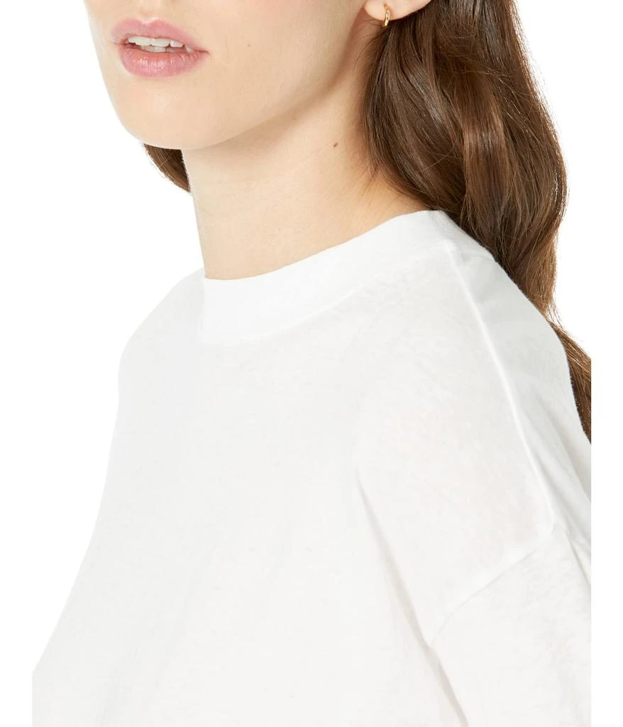 商品Vince|Drop Shoulder Cotton & Linen Pullover Tee,价格¥294,第3张图片详细描述