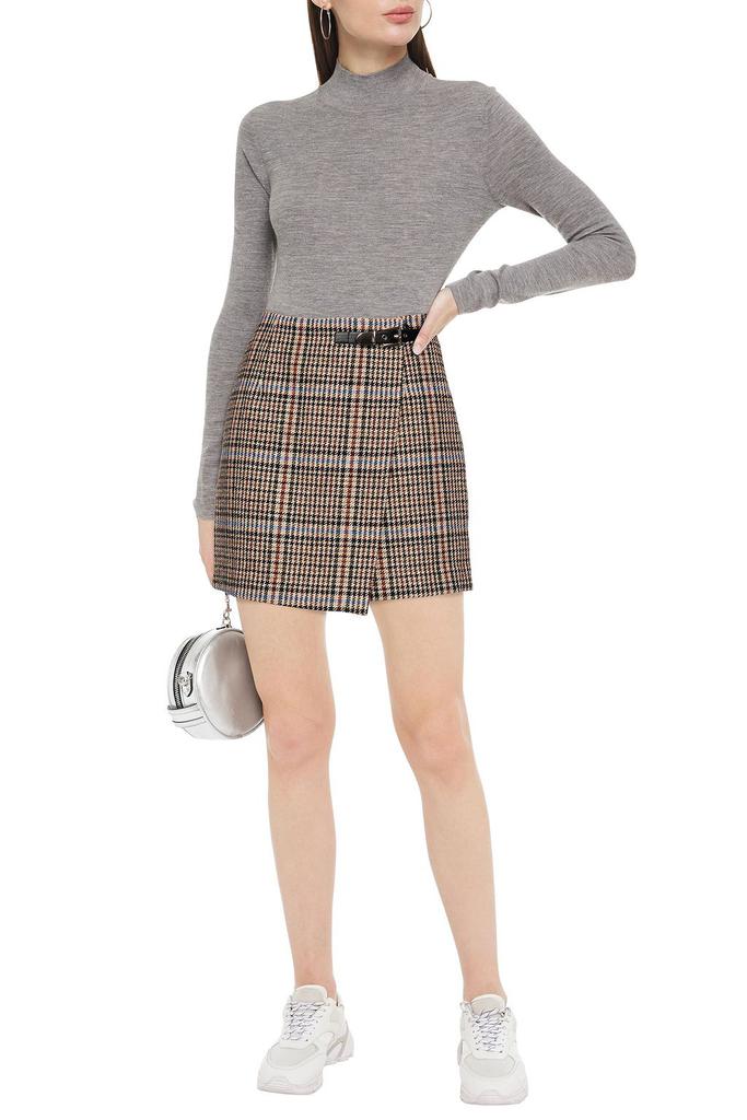 Dalya checked tweed mini wrap skirt商品第2张图片规格展示