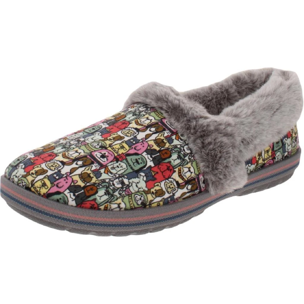 商品SKECHERS|BOBS From Skechers Womens Snuggle Rovers Faux Fur Trim Slip On Casual Shoes,价格¥140,第2张图片详细描述