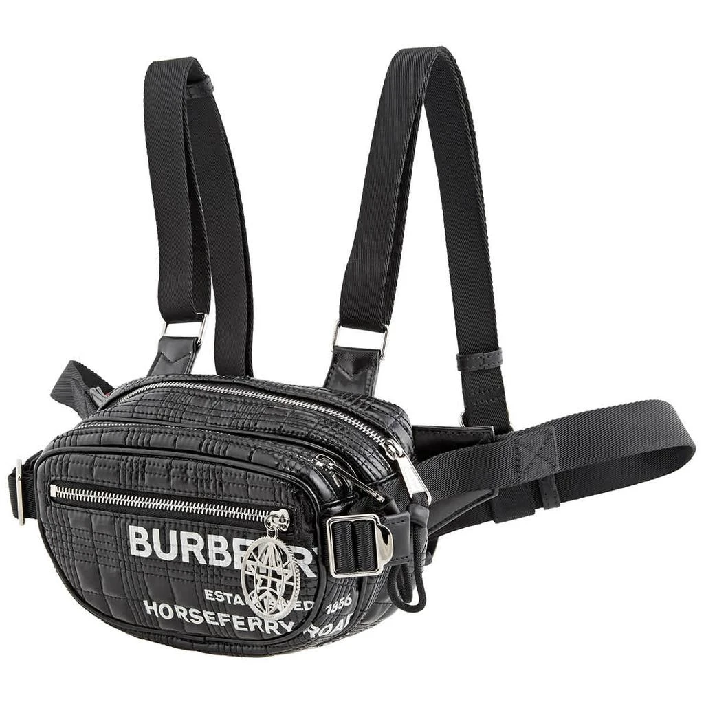 商品Burberry|Burberry Black Leather Horseferry Print Cannon Backpack,价格¥5097,第1张图片