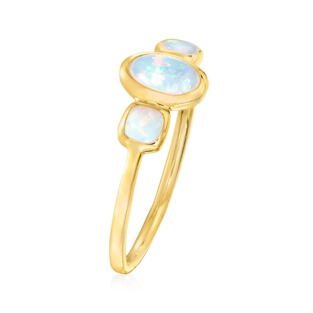 商品Ross-Simons|Ross-Simons Opal 3-Stone Ring in 14kt Yellow Gold,价格¥2364,第3张图片详细描述