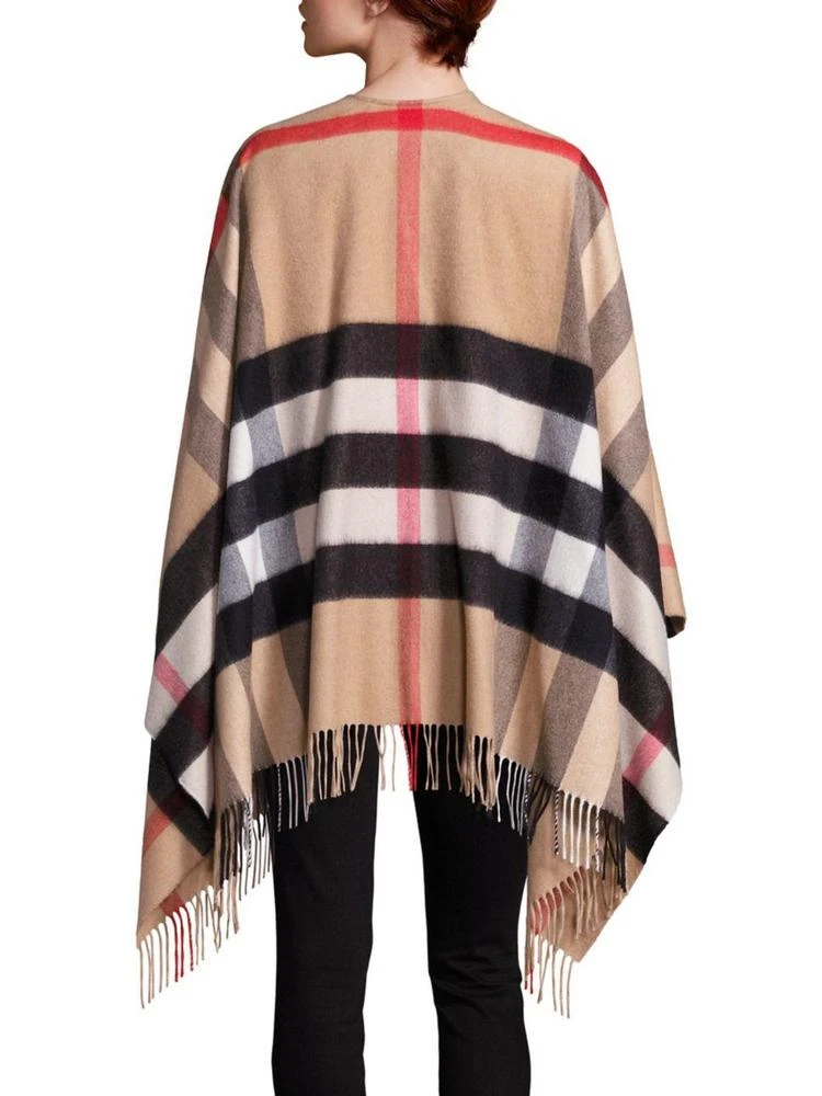 商品Burberry|Collette Merino Wool & Cashmere Check Cape,价格¥8534,第2张图片详细描述