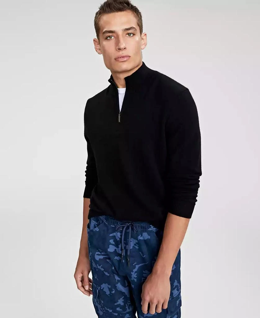 商品Club Room|Men's Cashmere Quarter-Zip Sweater, Created for Macy's,价格¥380,第1张图片