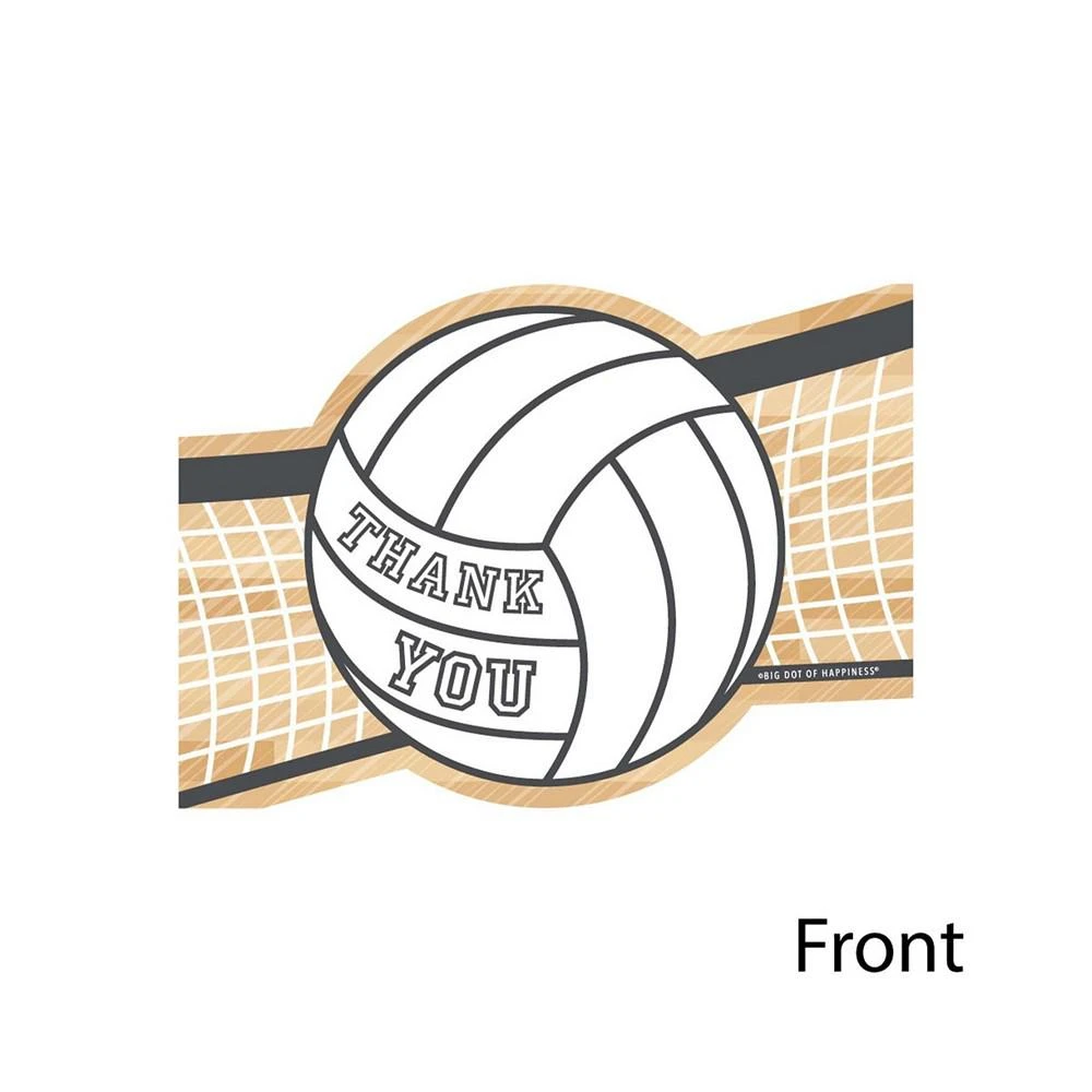 商品Big Dot of Happiness|Bump, Set, Spike - Volleyball Party Shaped Thank You Cards with Envelopes 12 Ct,价格¥127,第3张图片详细描述