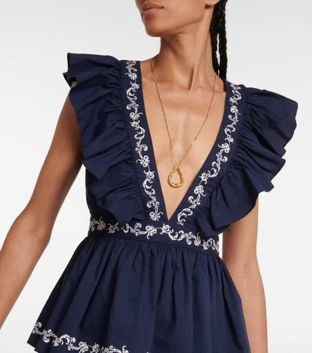 商品CAROLINE CONSTAS|Miranda embroidered minidress,价格¥2235,第4张图片详细描述