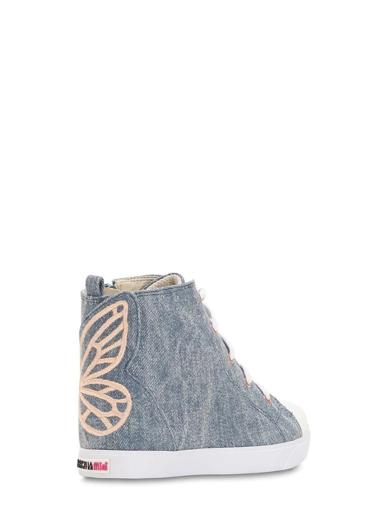 商品Sophia Webster|Bibi Embroidered Denim High Top Sneakers,价格¥996,第2张图片详细描述