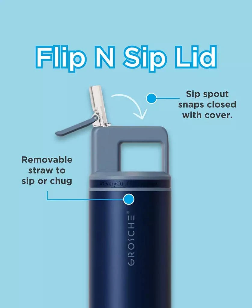 Alpine Flip 'N Sip Insulated, Leakproof Water Bottle with Straw, 20 OZ, 2pk 商品