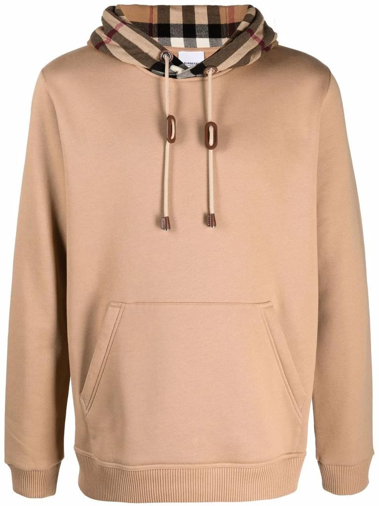 商品Burberry|BURBERRY - Checked Hood Cotton Sweatshirt,价格¥5666,第1张图片