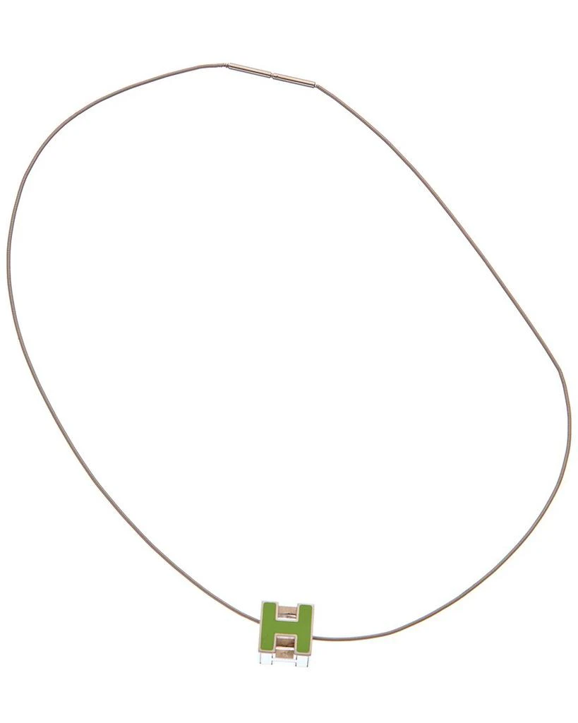 商品[二手商品] Hermes|Hermes Palladium Cage D'h Necklace (Authentic Pre-Owned),价格¥2646,第2张图片详细描述