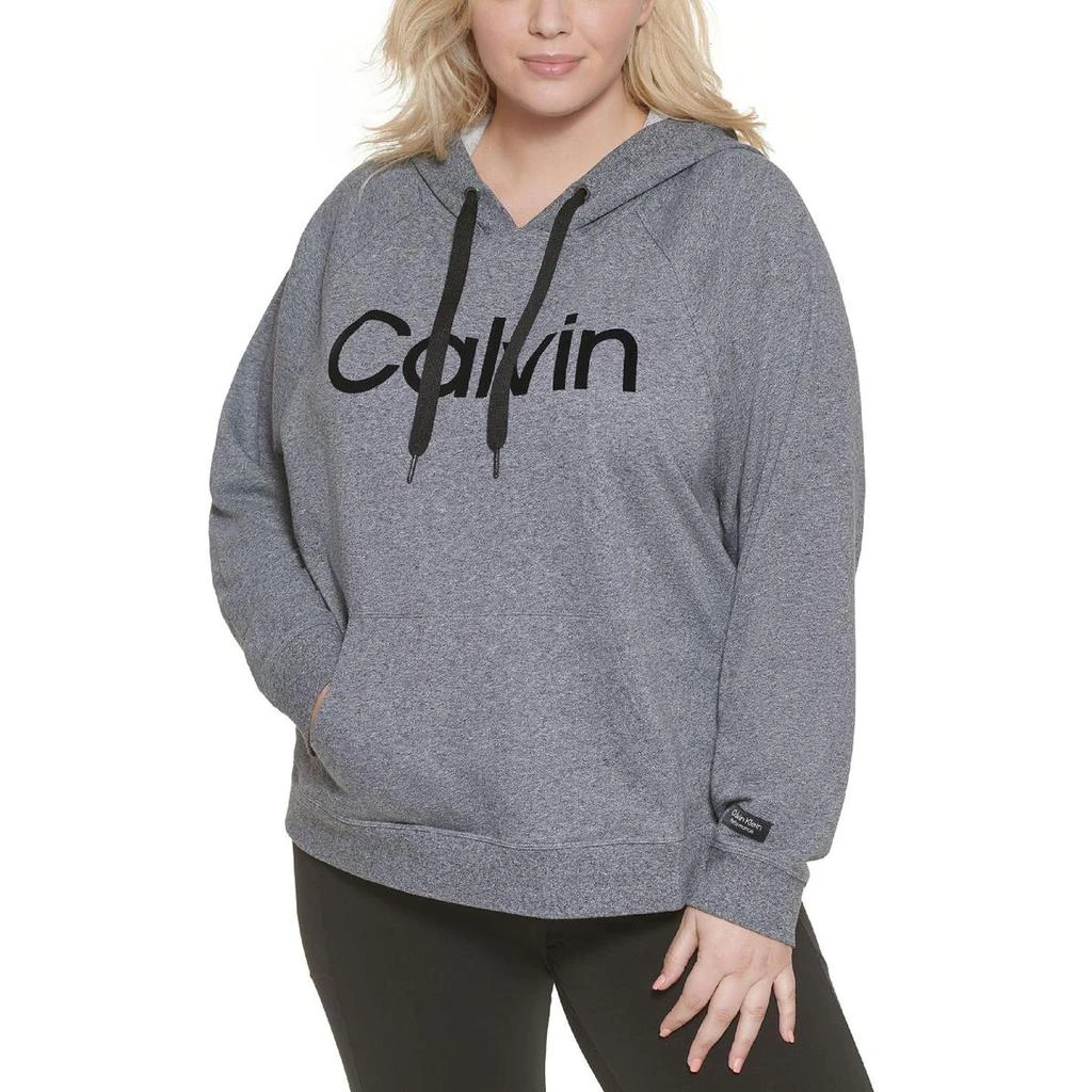 商品Calvin Klein|Calvin Klein Womens Plus   Logo Comfy Hoodie,价格¥124,第2张图片详细描述