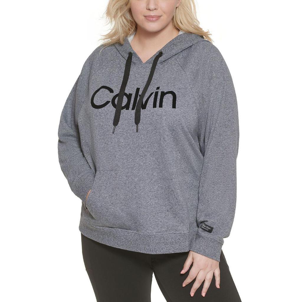 商品Calvin Klein|Calvin Klein Womens Plus   Logo Comfy Hoodie,价格¥246,第1张图片