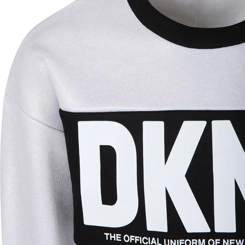 商品DKNY|Silver Sweatshirt For Girl With Logo,价格¥953,第3张图片详细描述