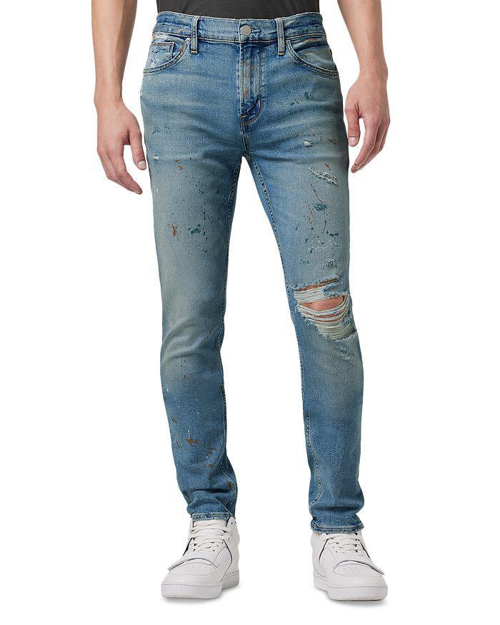 商品Hudson|Axl Slim Fit Distressed Jeans in Disorder Blue,价格¥1898,第3张图片详细描述