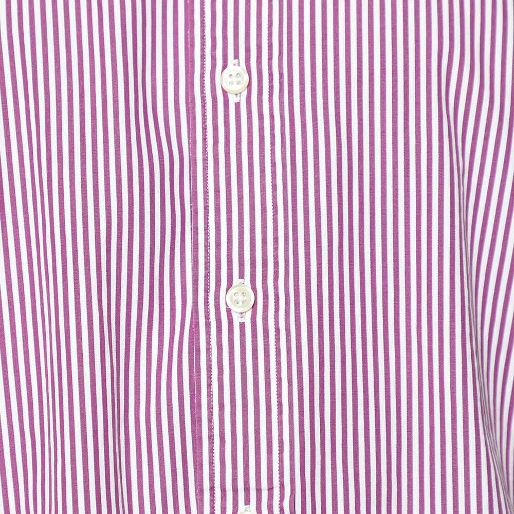 商品[二手商品] Ralph Lauren|Ralph Lauren Purple Striped Cotton Button Front Shirt 3XB,价格¥869,第4张图片详细描述