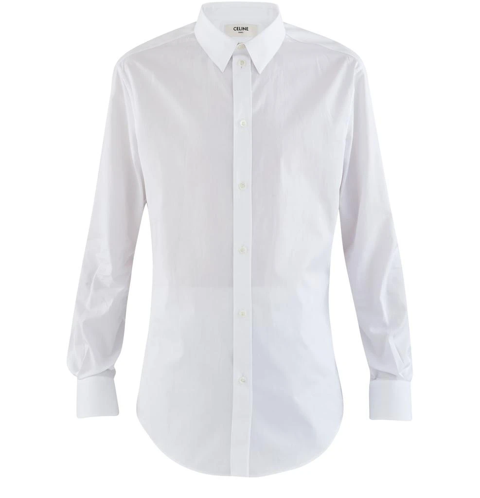 Celine]Classic shirt with a modern collar in cotton poplin 价格  