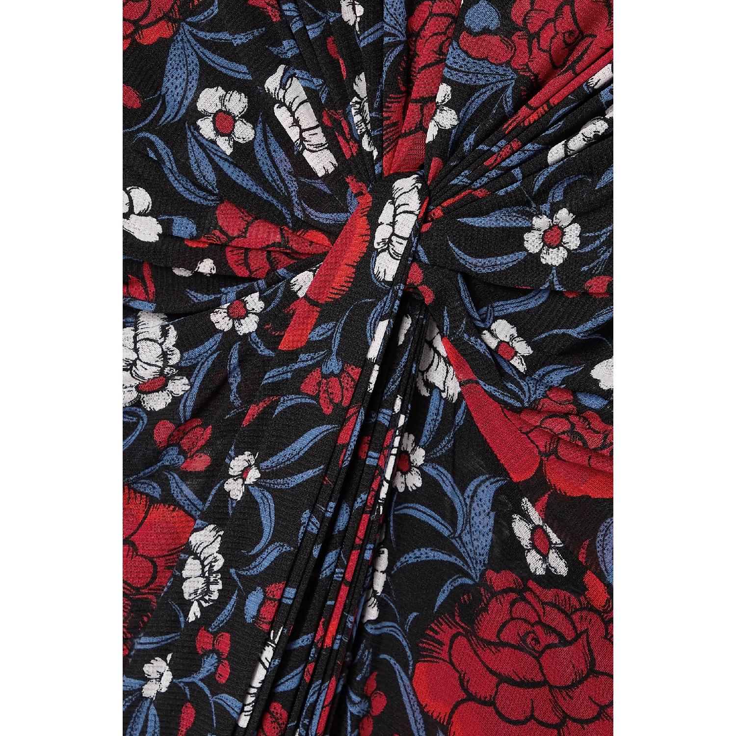 【特惠6.0折】包邮包税【预售7天发货】 DIANE VON FURSTENBERG 23秋冬 女士 连衣裙 Adara 垂坠花卉印花弹力网布超长连衣裙 1647597289317290 DVFDL4Q033PFFFT 商品第5张图片规格展示