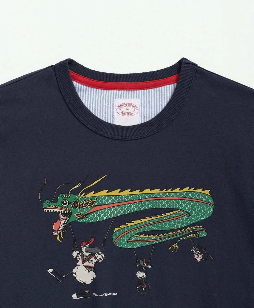 商品Brooks Brothers|Men's Cotton Lunar New Year Graphic T-Shirt,价格¥382,第2张图片详细描述
