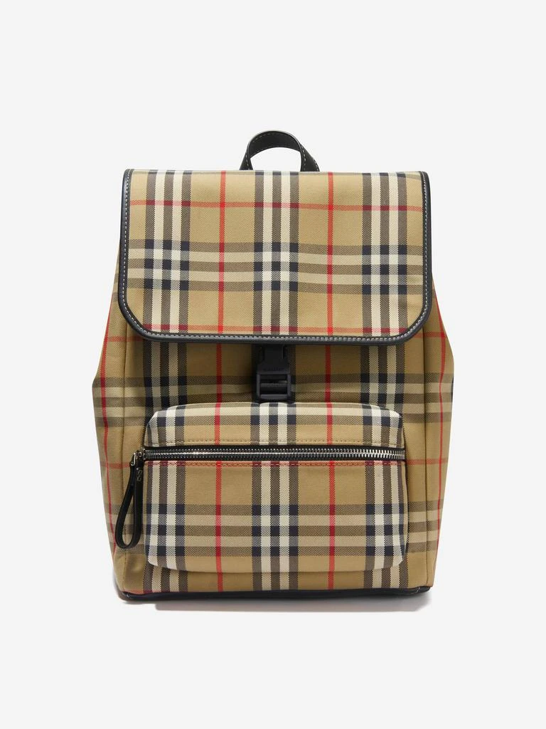 商品Burberry|Burberry Beige Kids Dewey Check Print Backpack (H:32cm),价格¥4600,第1张图片