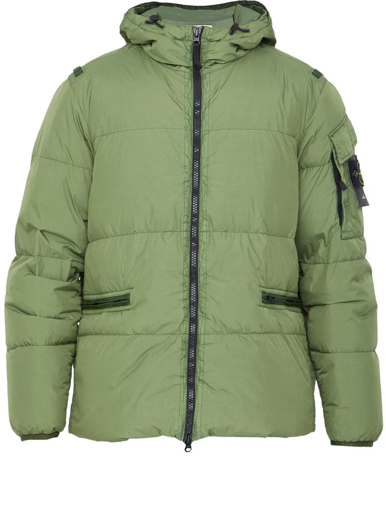 商品Stone Island|Military green down jacket,价格¥4552,第1张图片