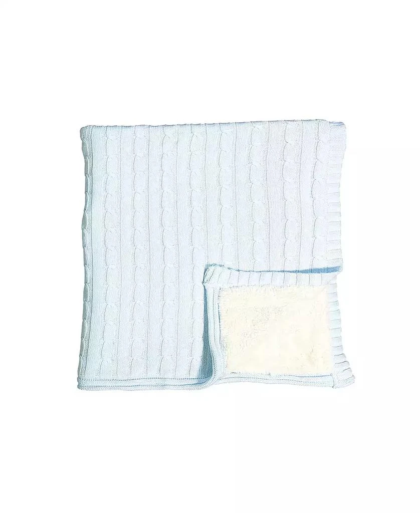 商品3 Stories Trading|Baby Boy Cable Knit Sherpa Blanket,价格¥277,第1张图片