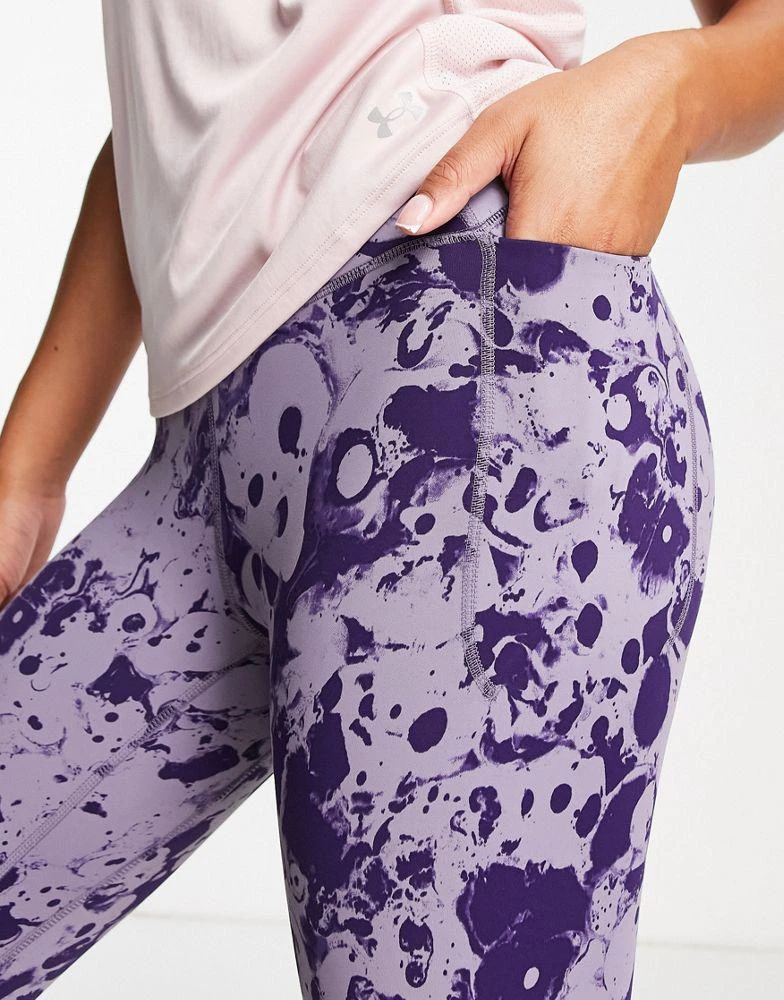 商品Under Armour|Under Armour Training Meridian ankle length leggings in purple print,价格¥257,第3张图片详细描述