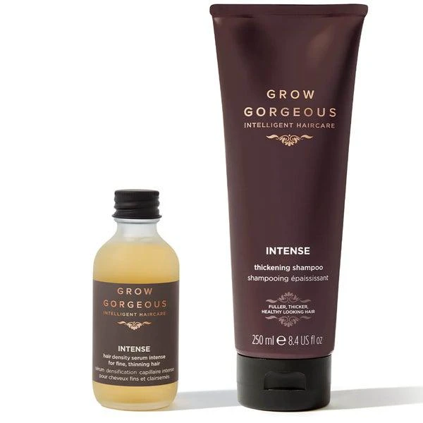 商品Grow Gorgeous|Grow Gorgeous Caffeine Queen Hair Density Serum Intense + Intense Thickening Shampoo Duo,价格¥552,第1张图片