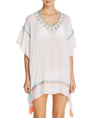 商品Surf Gypsy|Embroidered Poncho Swim Cover-Up,价格¥399,第1张图片