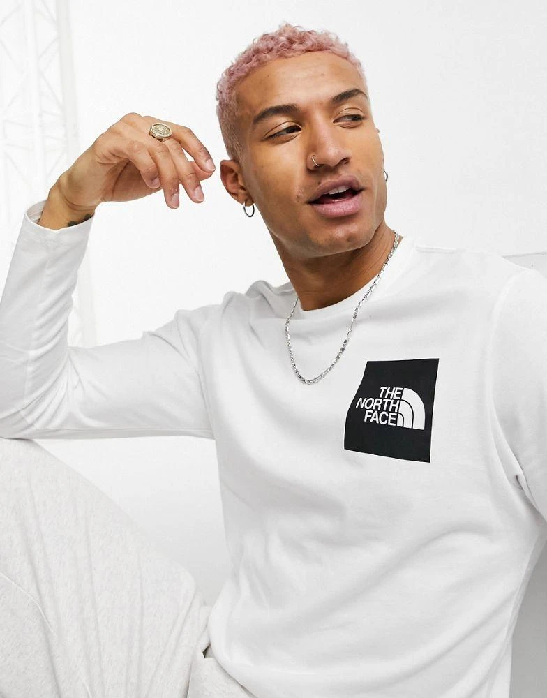 商品The North Face|The North Face Fine logo long sleeve t-shirt in white,价格¥342,第1张图片