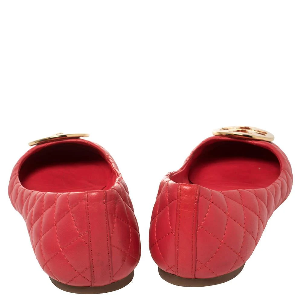 商品[二手商品] Tory Burch|Tory Burch Red Quilted Leather Reva Ballet Flats Size 38.5,价格¥1579,第5张图片详细描述