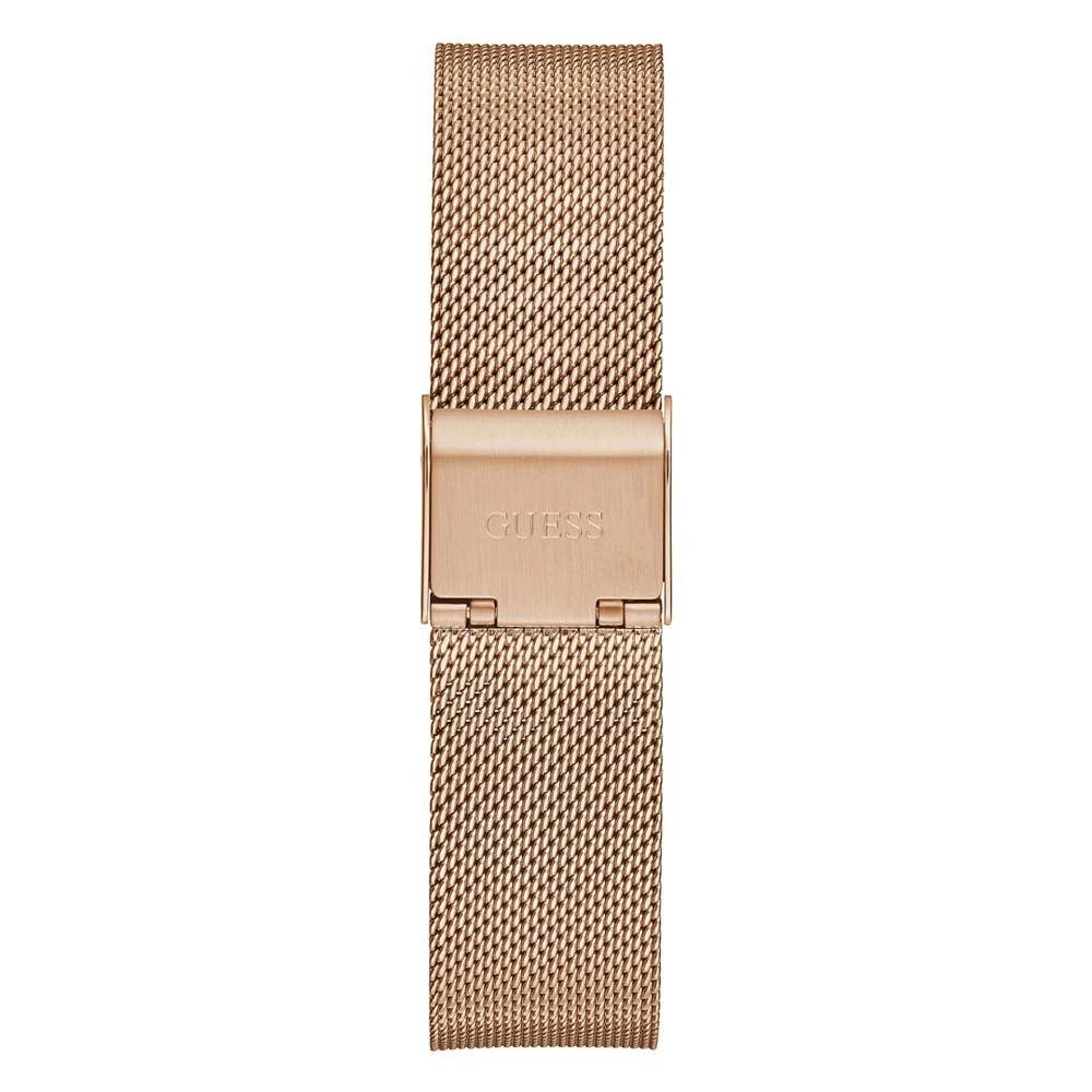 商品GUESS|Women's Quartz Rose Gold-Tone Stainless Steel Mesh Bracelet Watch 36mm,价格¥1311,第3张图片详细描述