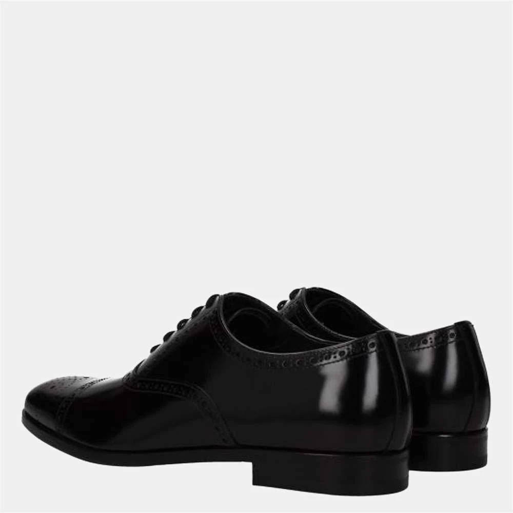 商品Prada|Prada Black Leather brogue Lace Up And Monkstrap Shoes Size US 8 EU 41,价格¥7143,第4张图片详细描述