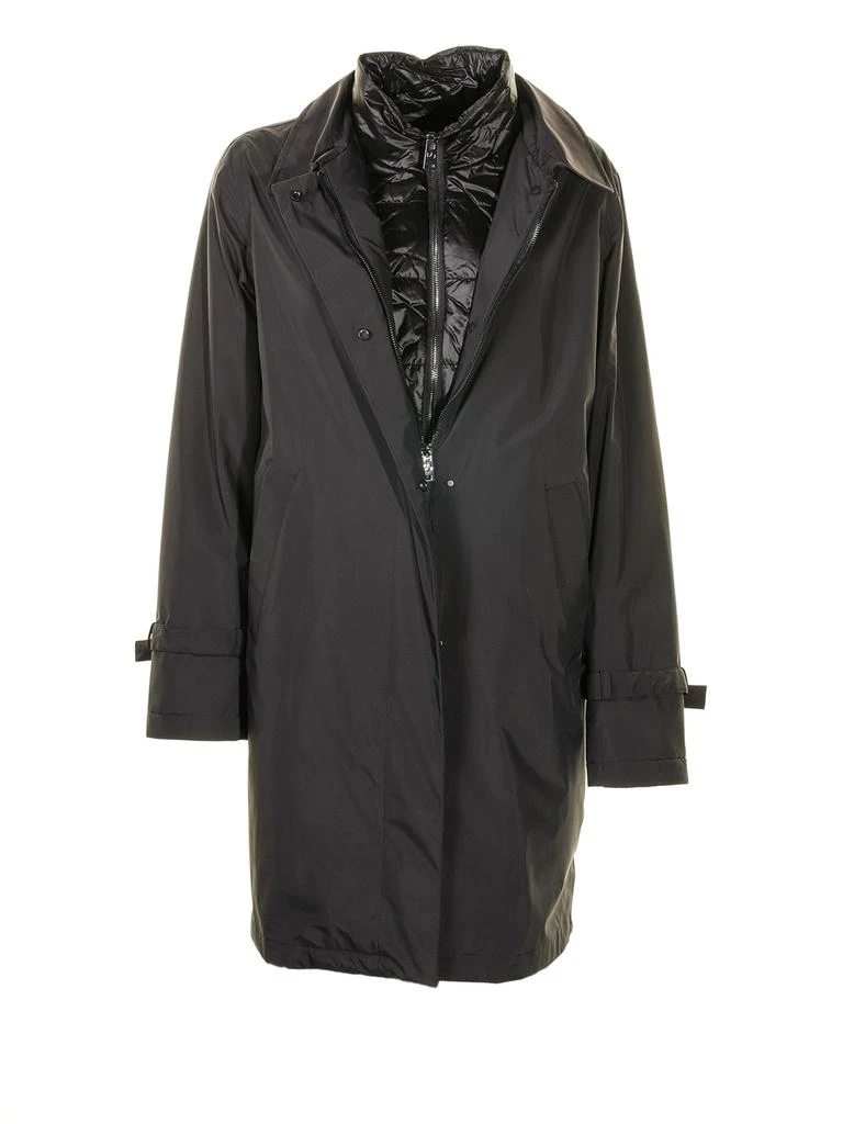 商品PEOPLE OF SHIBUYA|Long Black Trench Coat,价格¥2553,第2张图片详细描述