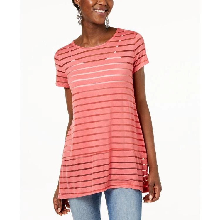 商品INC International|I.N.C. Illusion-Striped Top, Created for Macy's,价格¥186,第4张图片详细描述